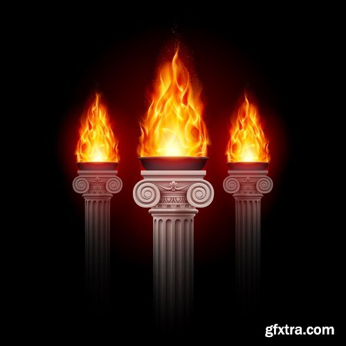 Fire Vector Design Elements - 25xEPS