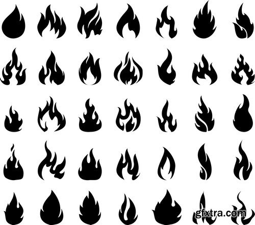 Fire Vector Design Elements - 25xEPS