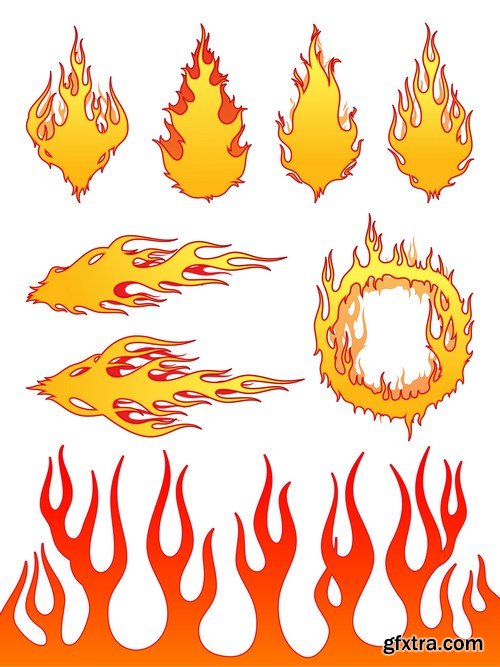 Fire Vector Design Elements - 25xEPS