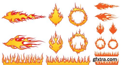 Fire Vector Design Elements - 25xEPS