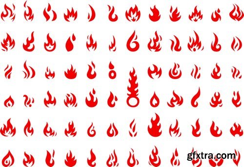 Fire Vector Design Elements - 25xEPS