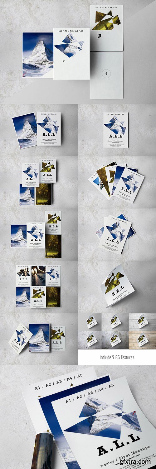 CM - A3/A4/A5 Poster / Flyer Mockups V.2 535812