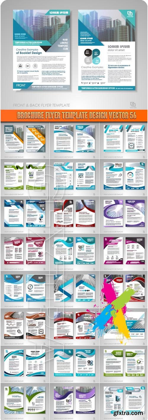 Brochure flyer template design vector 56