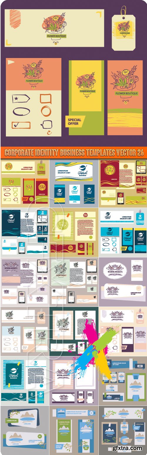 Corporate identity business templates vector 26