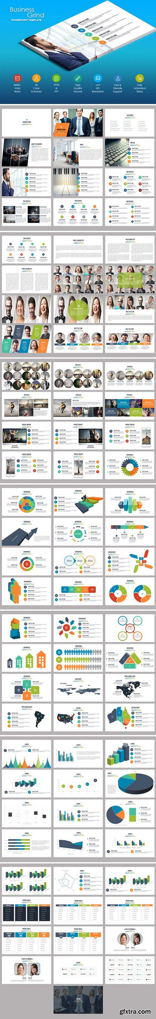 CM - Business Grind Powerpoint Template 785188