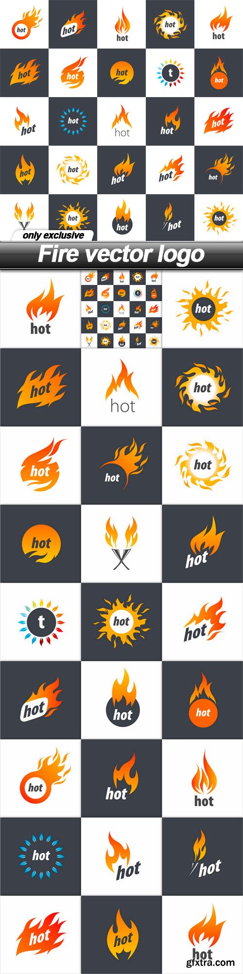 Fire vector logo - 26 EPS