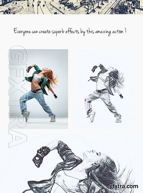 GraphicRiver - Gorgeuos Pencil Drawing Photoshop Action 17130703