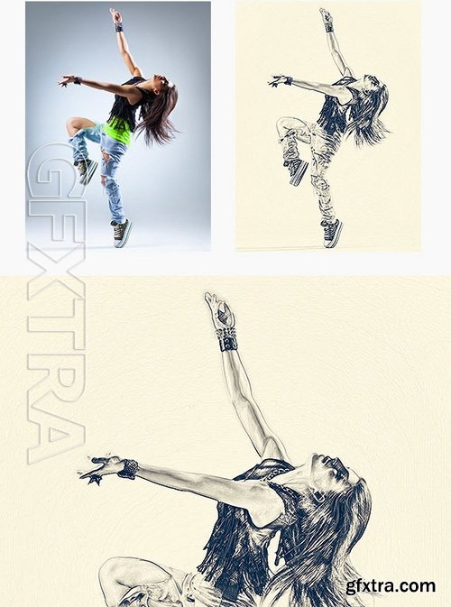 GraphicRiver - Gorgeuos Pencil Drawing Photoshop Action 17130703