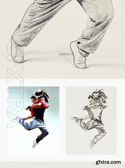 GraphicRiver - Gorgeuos Pencil Drawing Photoshop Action 17130703