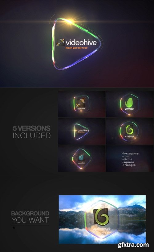 Videohive - Glass Logo Reveal Pack - 16912024