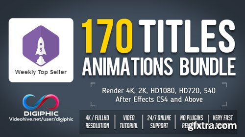 Videohive - 170 Titles Animations Bundle - 16931322