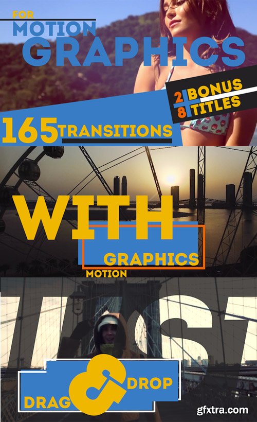 Videohive - 165 Transitions & 28 Titles Pack Motion Graphics - 17024070