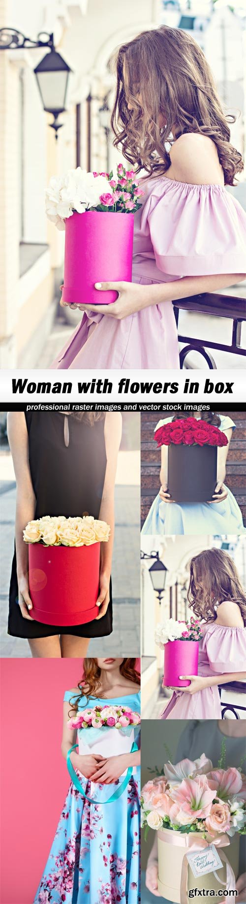 Woman with flowers in box - 5 UHQ JPEG