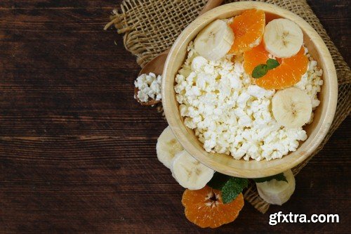 Cottage cheese with fruit - 8 UHQ JPEG