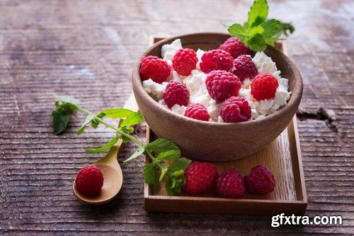 Cottage cheese with fruit - 8 UHQ JPEG