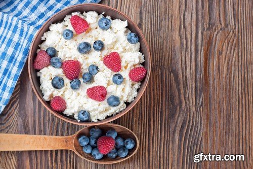 Cottage cheese with fruit - 8 UHQ JPEG