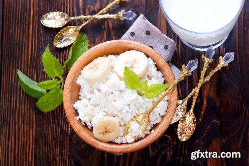 Cottage cheese with fruit - 8 UHQ JPEG