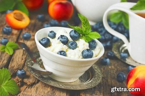 Cottage cheese with fruit - 8 UHQ JPEG