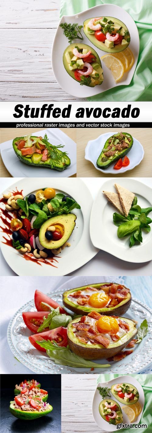 Stuffed avocado - 6 UHQ JPEG