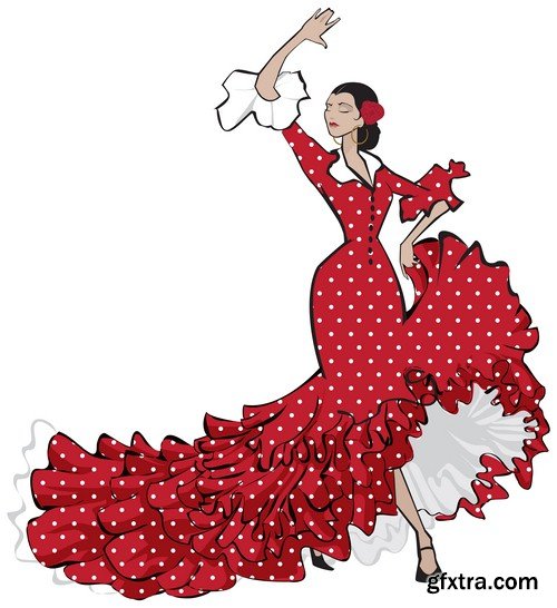 Flamenco dancer - 5 EPS