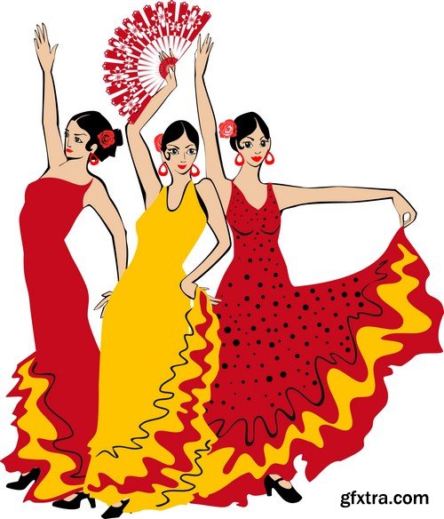 Flamenco dancer - 5 EPS