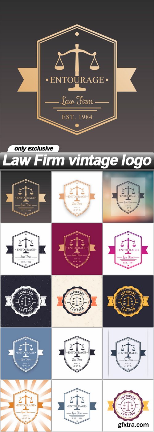 Law Firm vintage logo - 15 EPS