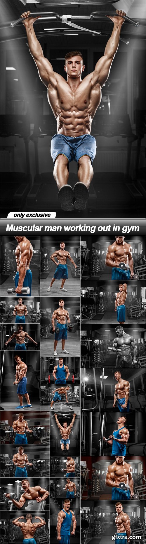 Muscular man working out in gym - 23 UHQ JPEG