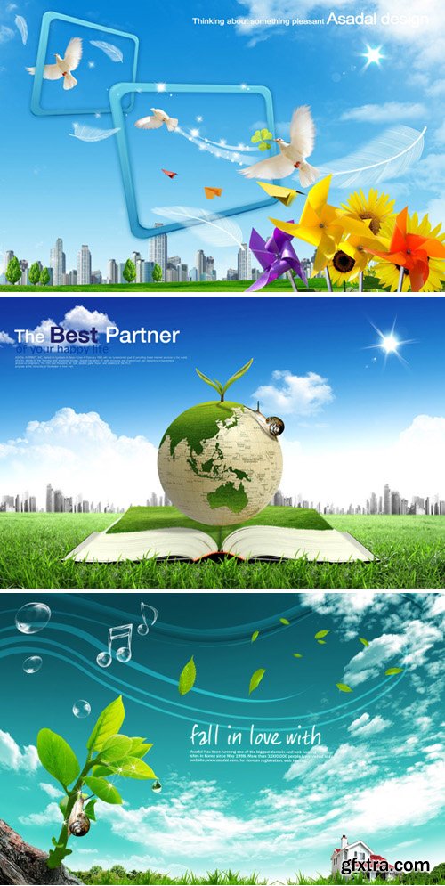 Nature, Ecology, Green Planet - PSD Sources