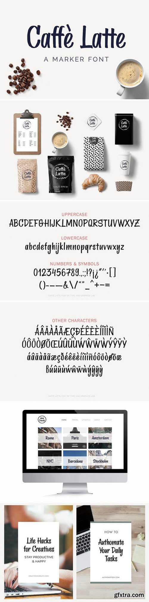 CM - Caff? Latte - Caffe Latte Display Font 796882