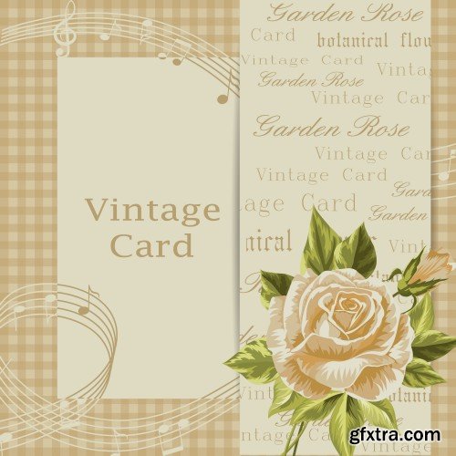 Vector illustration of a beautiful vintage frame with flowers for invitations and birthday cards