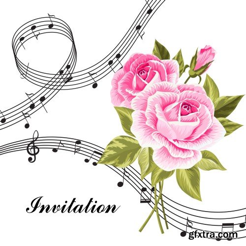 Vector illustration of a beautiful vintage frame with flowers for invitations and birthday cards