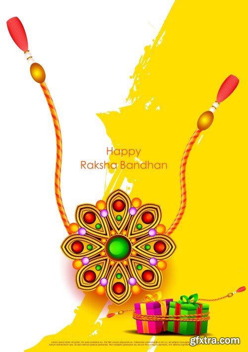 Vector illustration of Raksha bandhan background for Indian festival celebration