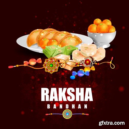 Vector illustration of Raksha bandhan background for Indian festival celebration