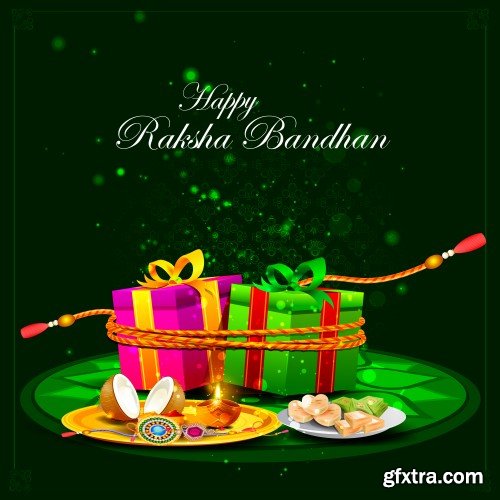 Vector illustration of Raksha bandhan background for Indian festival celebration