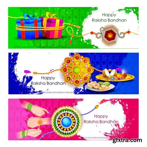 Vector illustration of Raksha bandhan background for Indian festival celebration