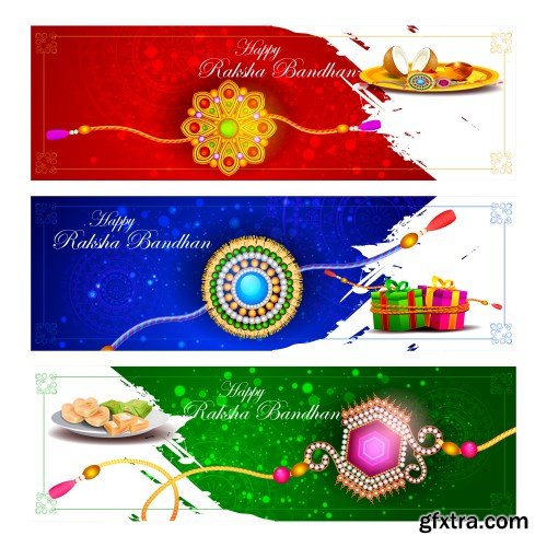 Vector illustration of Raksha bandhan background for Indian festival celebration