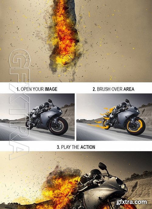 GraphicRiver - Fire Photoshop Action 17242101