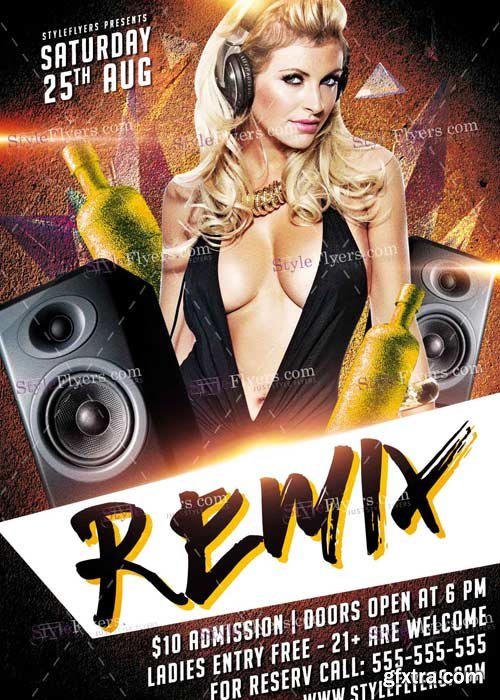 Dj Party Remix V2 PSD Flyer Template