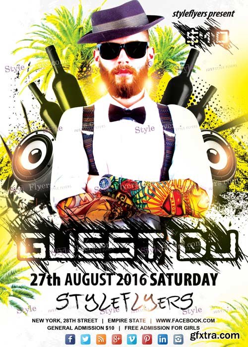 Guest Dj V5 PSD Flyer Template