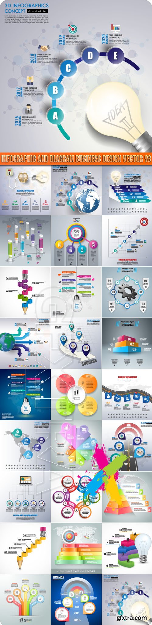 Infographic and diagram business design vector 93