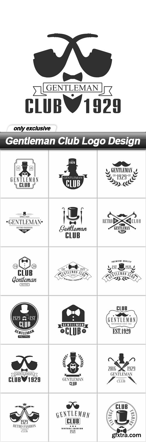 Gentleman Club Logo Design - 18 EPS