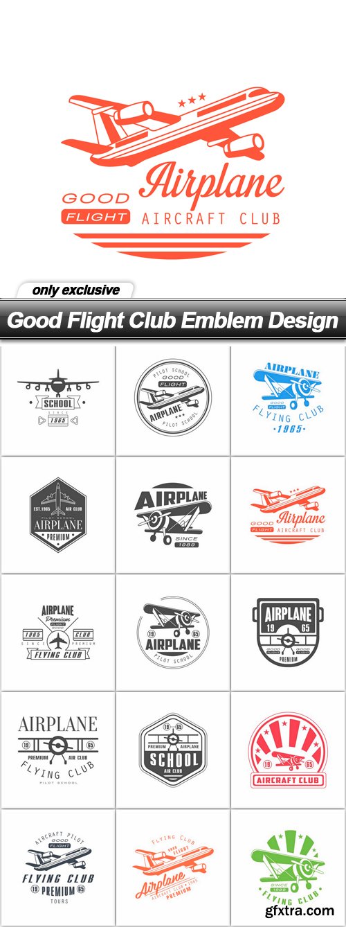 Good Flight Club Emblem Design - 15 EPS