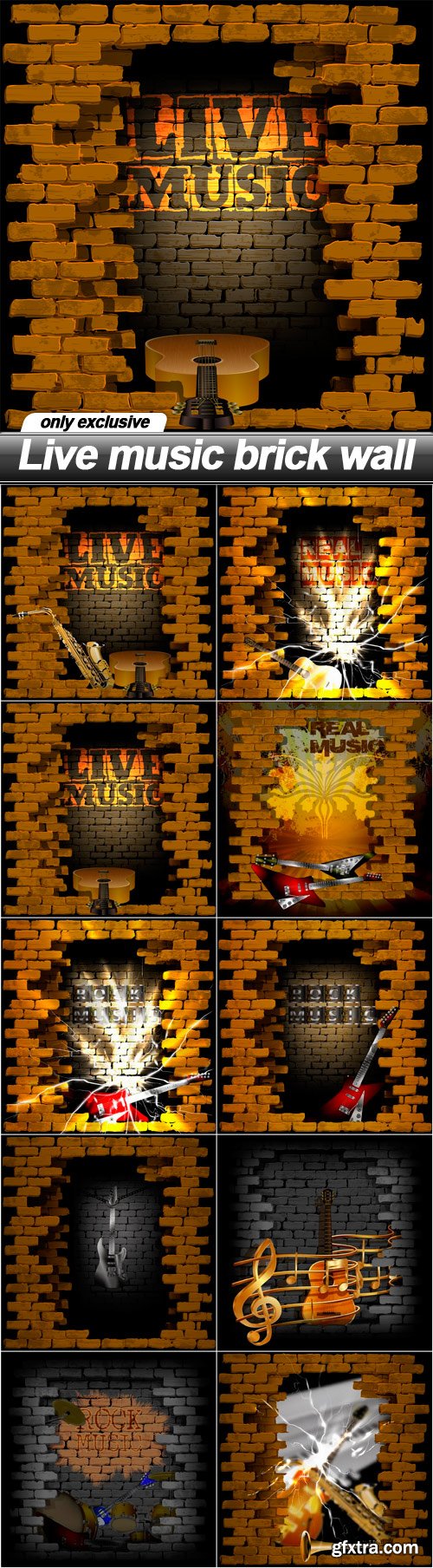 Live music brick wall - 10 EPS