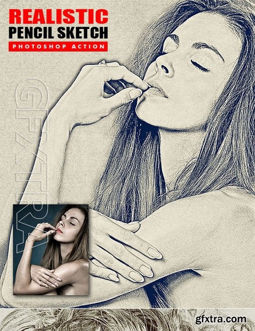 GraphicRiver - Realistic Pencil Sketch Photoshop Action 17224591