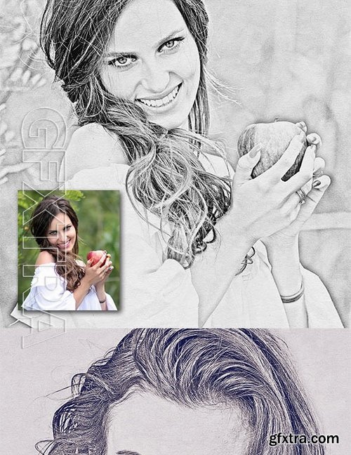 GraphicRiver - Realistic Pencil Sketch Photoshop Action 17224591