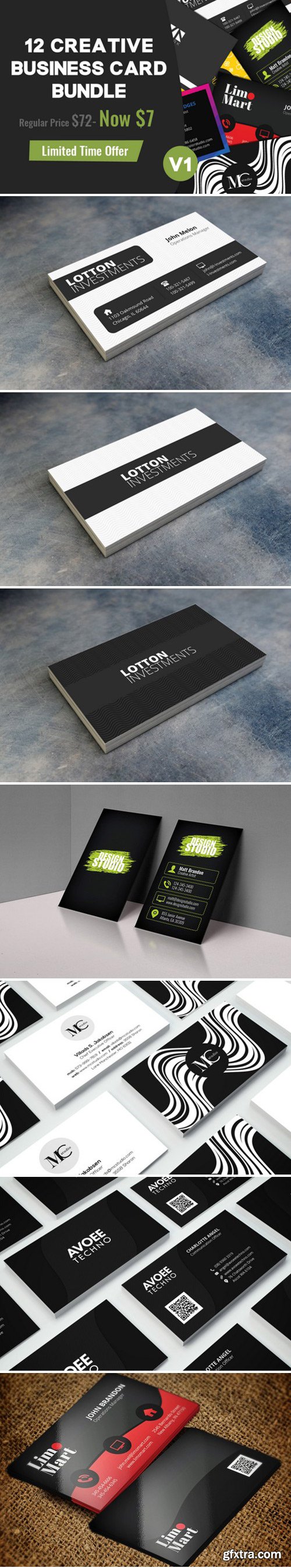 CM - 12 Creative Business Card Bundle 827063