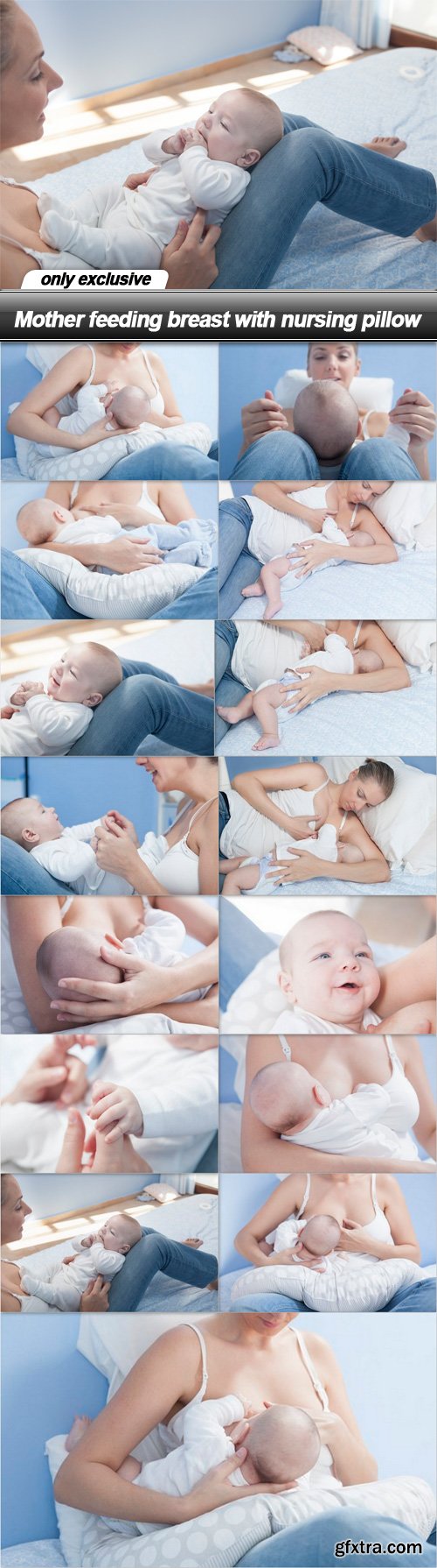 Mother feeding breast with nursing pillow - 15 UHQ JPEG