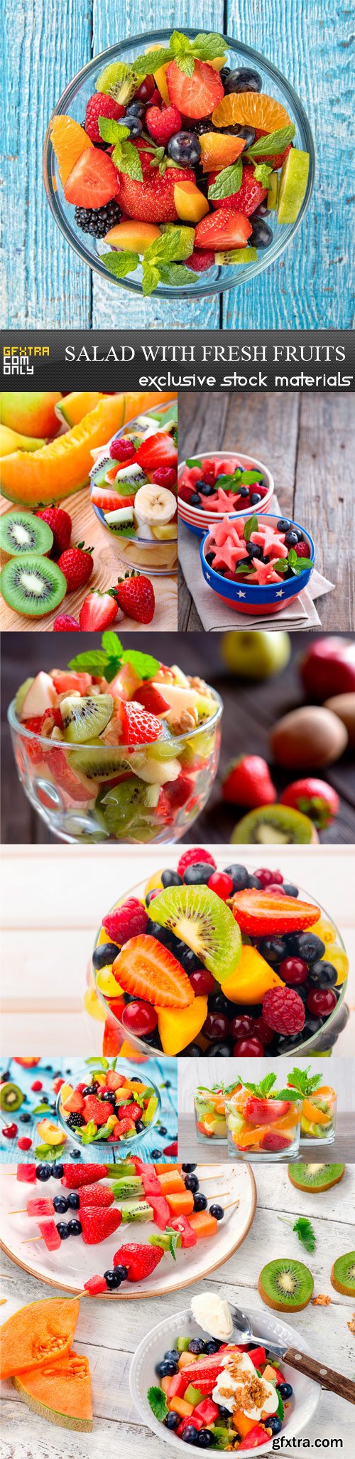 Salad with fresh fruits - 8 UHQ JPEG