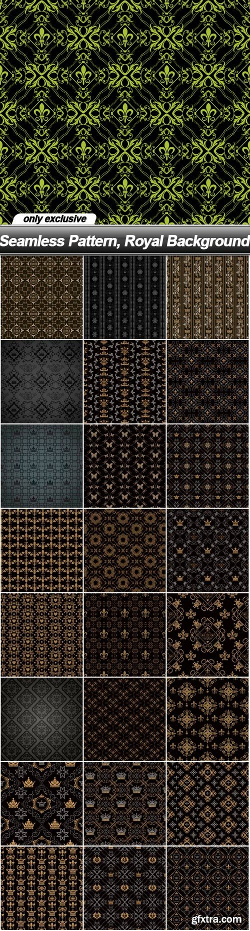 Seamless Pattern, Royal Background - 25 EPS