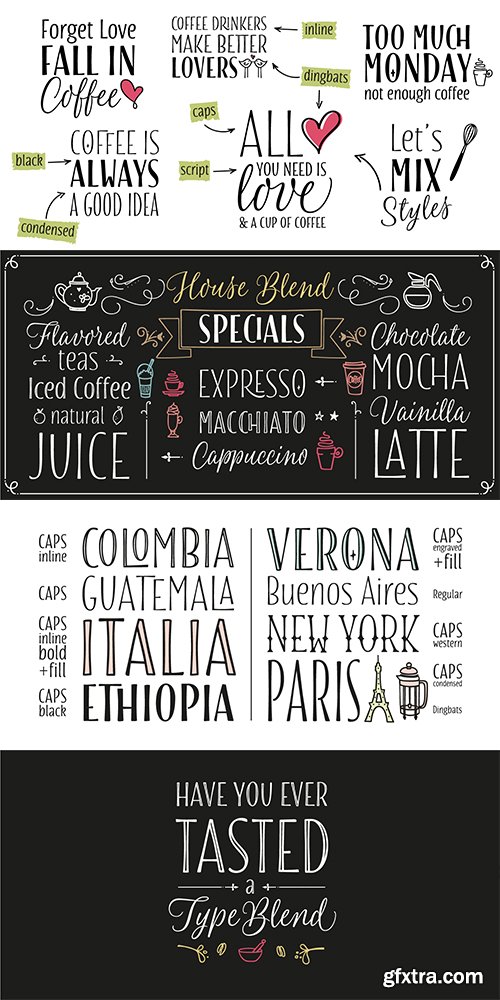 Blend Font Family - 21 FONTS $499